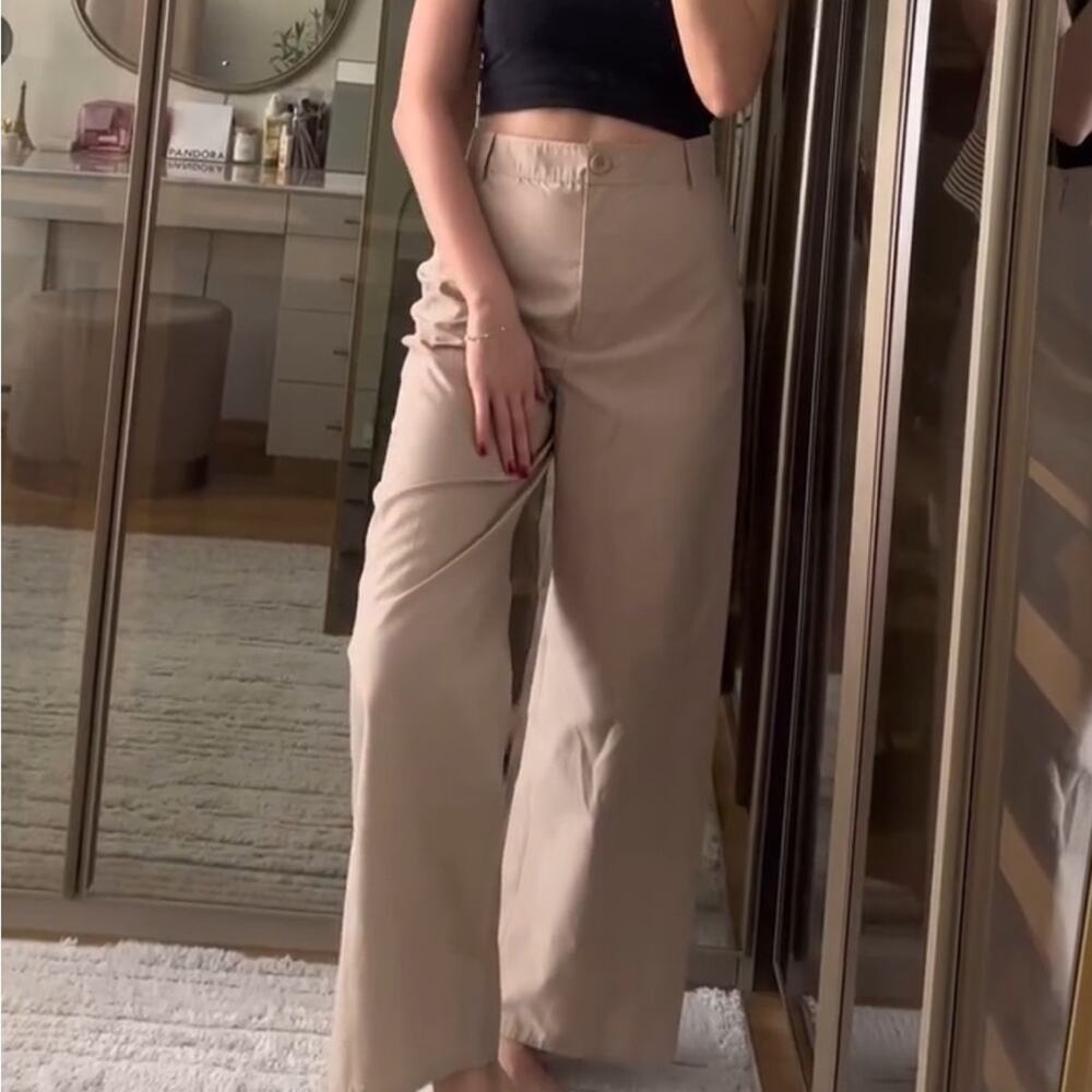 ZARA CULOTTES WITH TOPSTITCHING - Picture 3 of 14